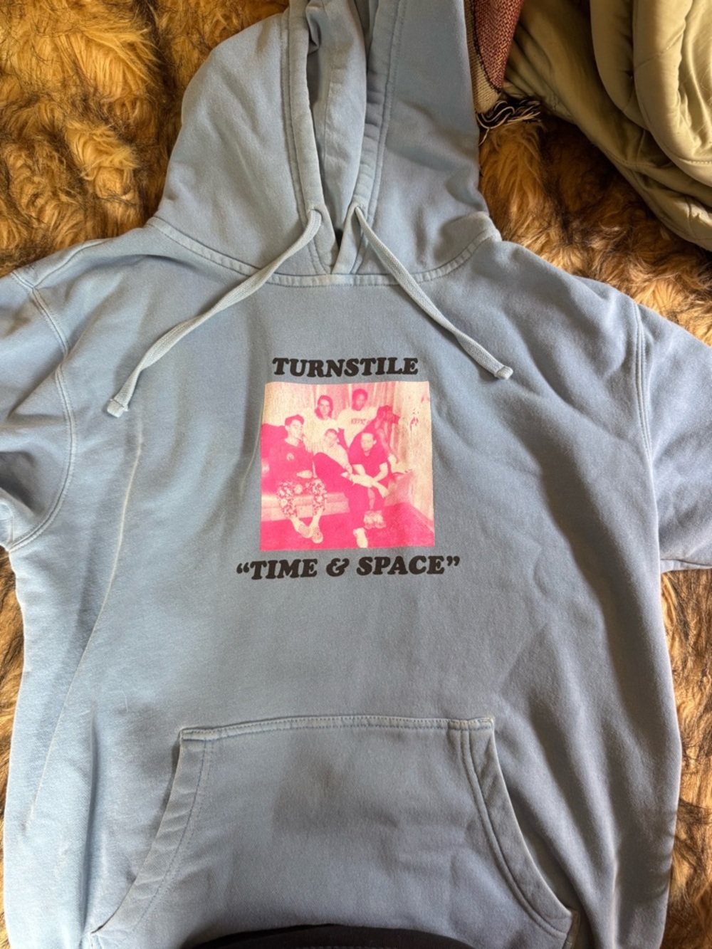 "Time & Space" Blue Graphic Hoodie